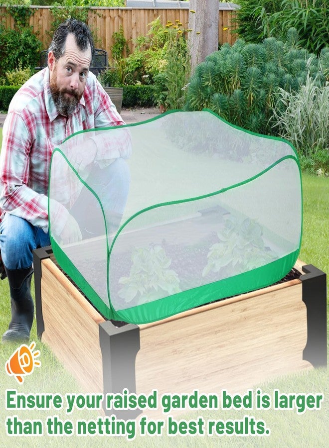 MADHOLLY Upgraded Garden Netting - 3.3 × 3.3 × 1.65 FT Plant Covers Net for Square Raised Garden Bed, Ultra Fine Garden Mesh Netting Protection from Bird Pest Barrier Net Row Cover for Plant Fruit Vegetable - Image 4